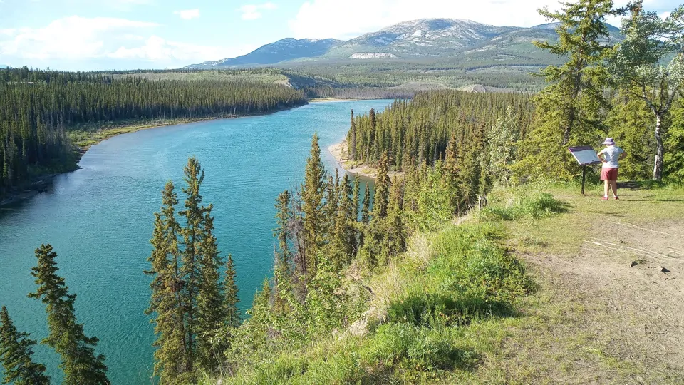 Lake and mountain in Yukon