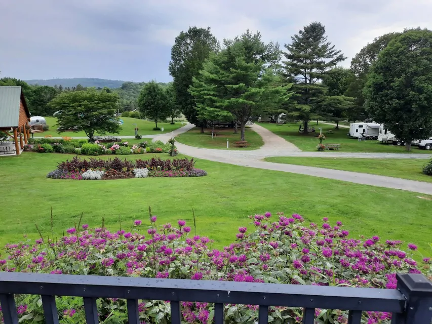 View of a campground in the summer