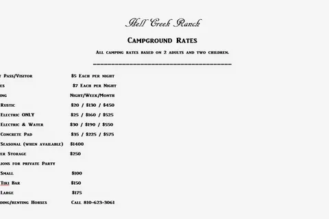 Hell Creek Ranch and Campground