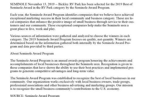 Bickley RV Park