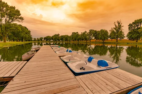 Sun Retreats Rock River