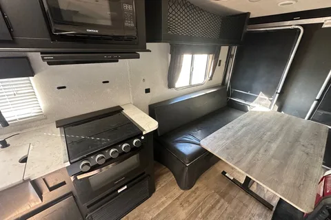 Grey Wolf rear drop patio with gate great for a family of 4 or just two!