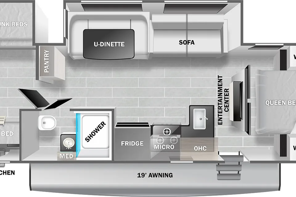 Family Friendly Bunkhouse/Outdoor Kitchen Travel Trailer
