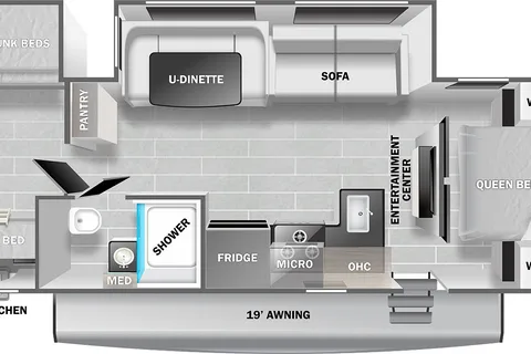 Family Friendly Bunkhouse/Outdoor Kitchen Travel Trailer