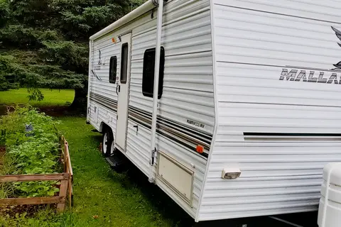 Island adventure with our  Fleetwood Mallard Travel Trailer