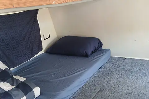 Nikki's cozy, kid friendly, pet friendly trailer. 