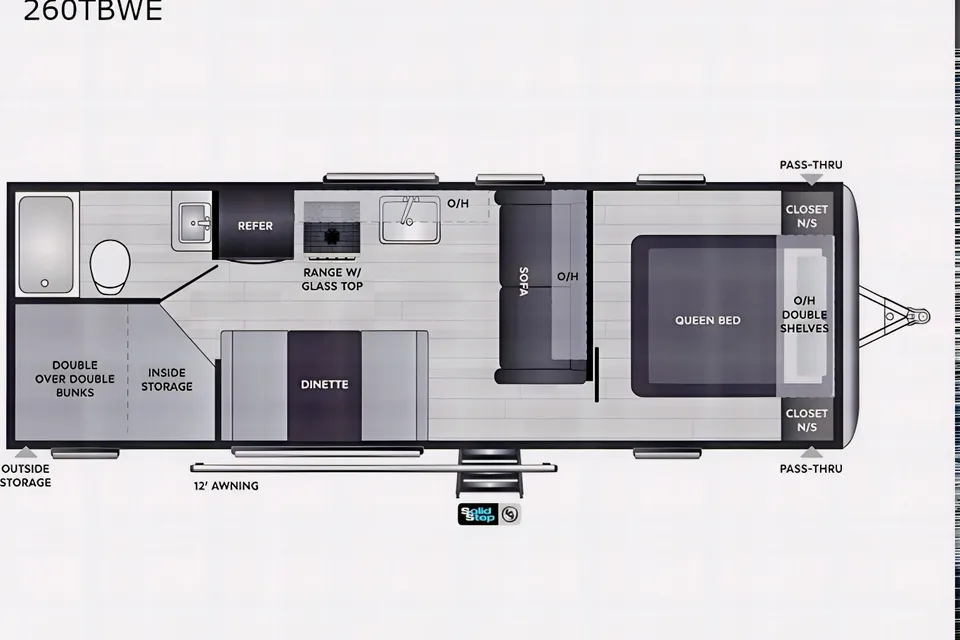 Rv Rentals Way Of Life's Spacious and reliable family sized, New Springdale Travel Trailer 260BHSWE S1