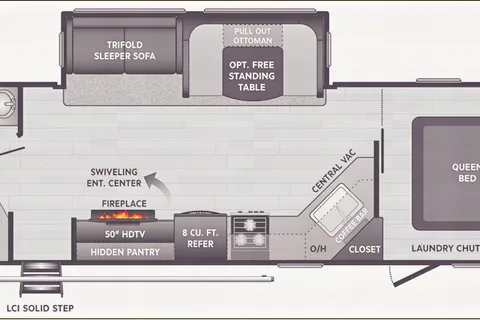 NEW Fully Loaded Keystone Hideout w/ AC, Electric Fireplace, Bunk House & Central Vacuum