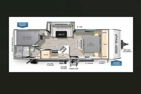 🐺 Sugar Wolf 🐺 Dual Entry • Double Bunks • Slide-Out • Sleeps 8
