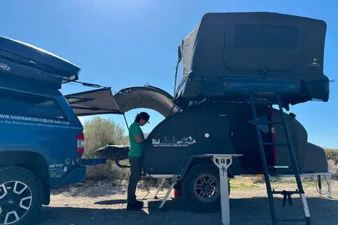 Simon, our 2024 Escapod Voyager TOPO2 w/ FSR Premium Hybrid Roof Top Tent