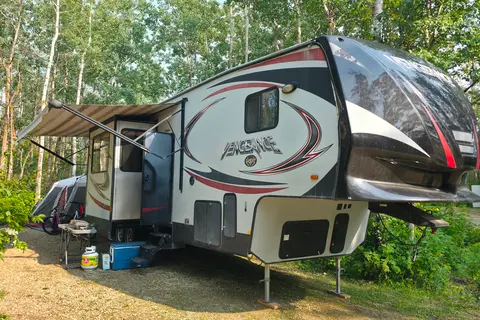 Anton's Forest River 316A11 Fifth Wheel with 12' Garage