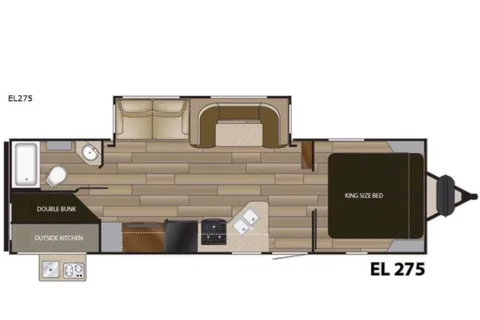 Kelvin's Luxury Cruiser RV Embrace EL275 Travel Trailer King size Bed
