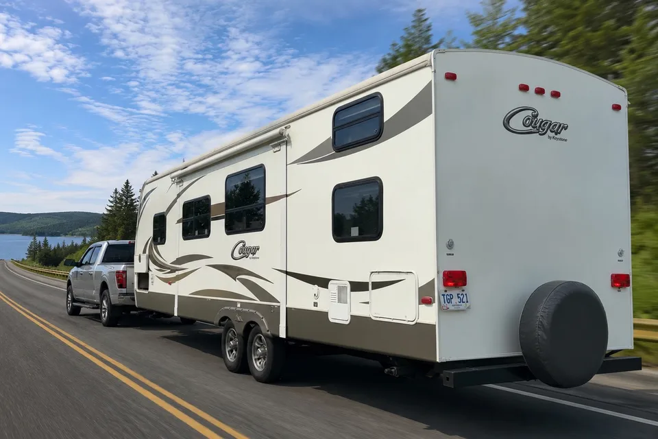 The Perr-fect Getaway Keystone Cougar 29RBX Travel Trailer
