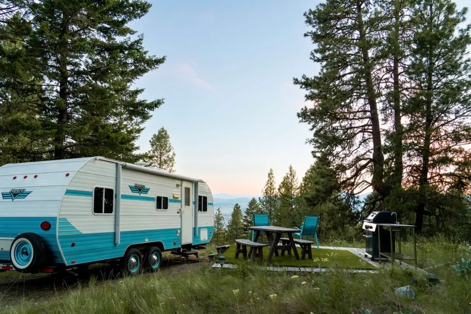 Baby Blue ~ Retro Styled Travel Trailer
