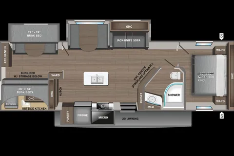 Destiny's Family Fun Travel Trailer w Kitchen Island