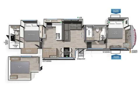 Skyline Glamping - Forest River Campsite Elite 36JI Fifth Wheel