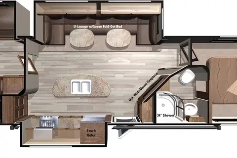 Adventure Awaits Open Range 308BHS Bunkhouse Series Travel Trailer