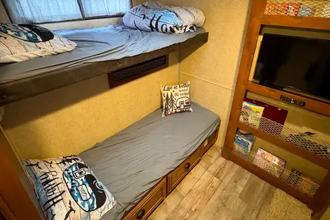 Adventure Awaits Open Range 308BHS Bunkhouse Series Travel Trailer
