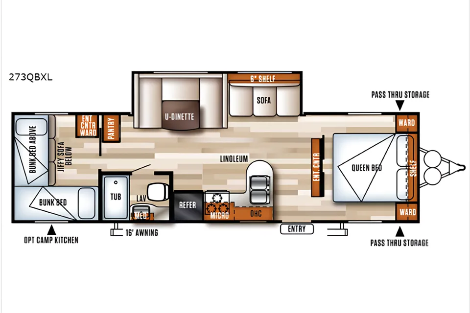 "KRIM" 2 Bedroom Bunkhouse Sleeps 8+ (LWFL1877)