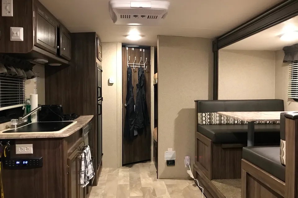 Gabriela's Coachmen Apex Nano, very spaceous, with a large slide-out.