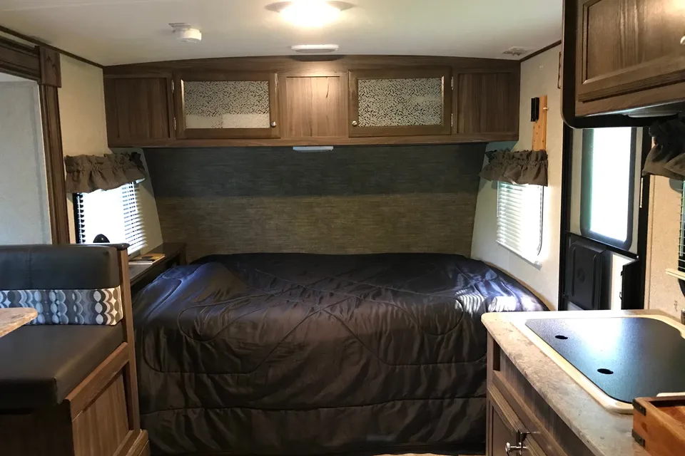 Gabriela's Coachmen Apex Nano, very spaceous, with a large slide-out.