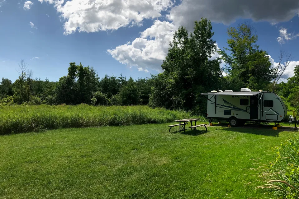 Gabriela's Coachmen Apex Nano, very spaceous, with a large slide-out.