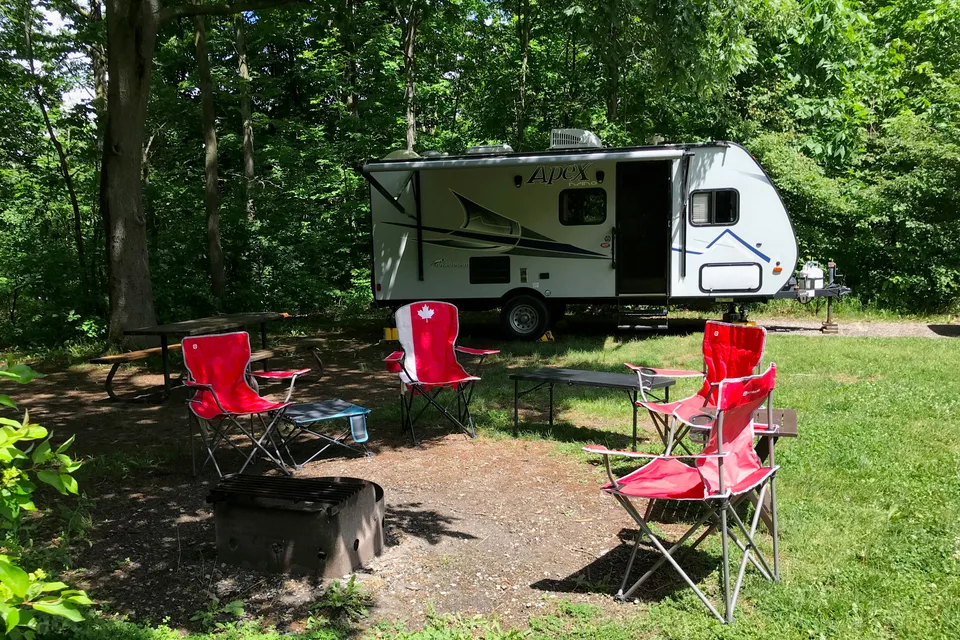 Gabriela's Coachmen Apex Nano, very spaceous, with a large slide-out.