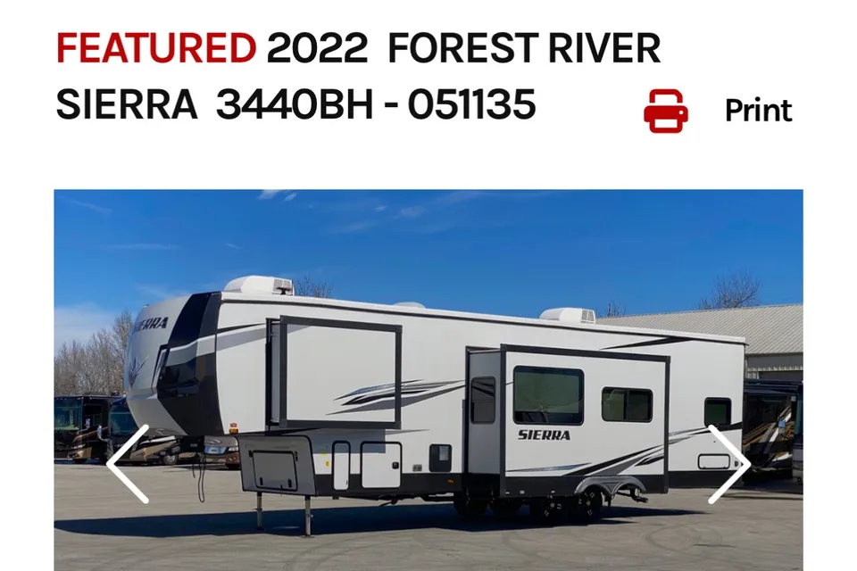 Kristie's Forest River 3440BH Fifth Wheel