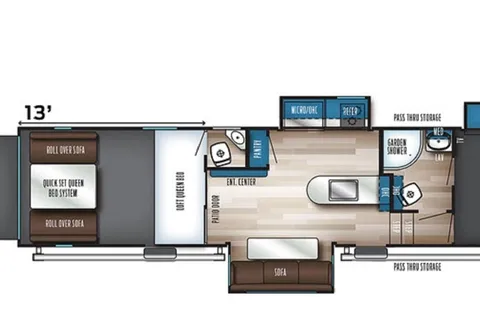 Spacious 40' 2020 Vengeance Rogue Toy Hauler