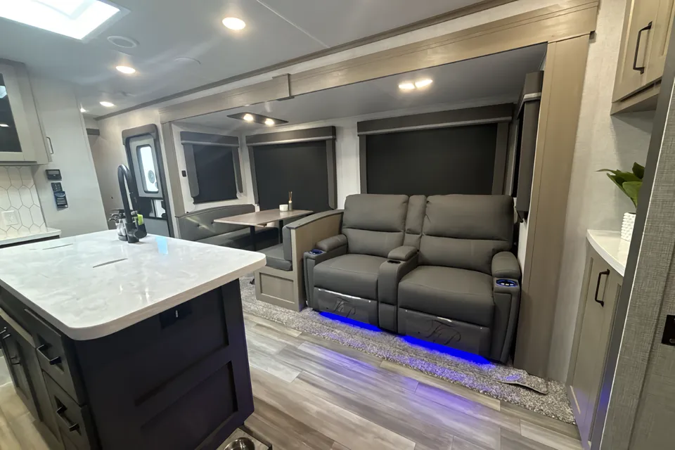 Kayla's Grand Design bunkhouse Trailer