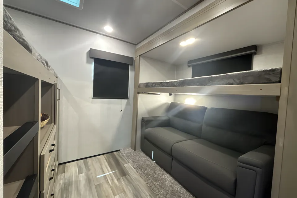 Kayla's Grand Design bunkhouse Trailer