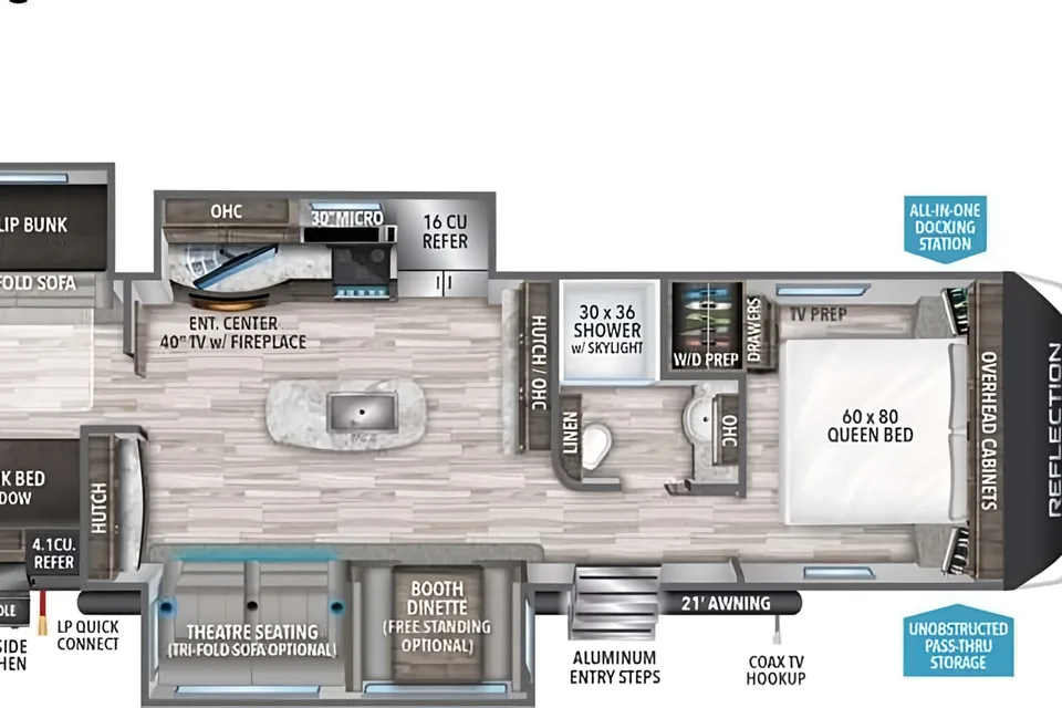 Kayla's Grand Design bunkhouse Trailer