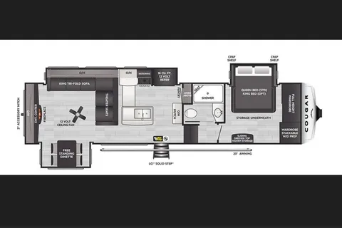 2025 Keystone Cougar Midnight Edition Fifth Wheel