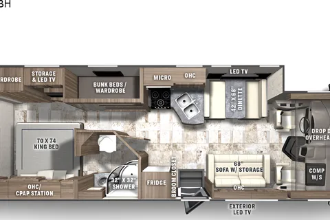 A01 - 10 Person w/ Bunk - The RV Rental Factory