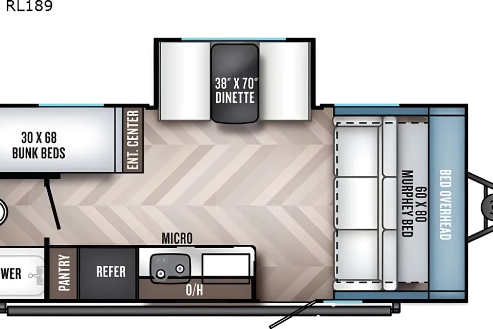[Delivery Only] Family Bunkhouse Camper w/ Slide