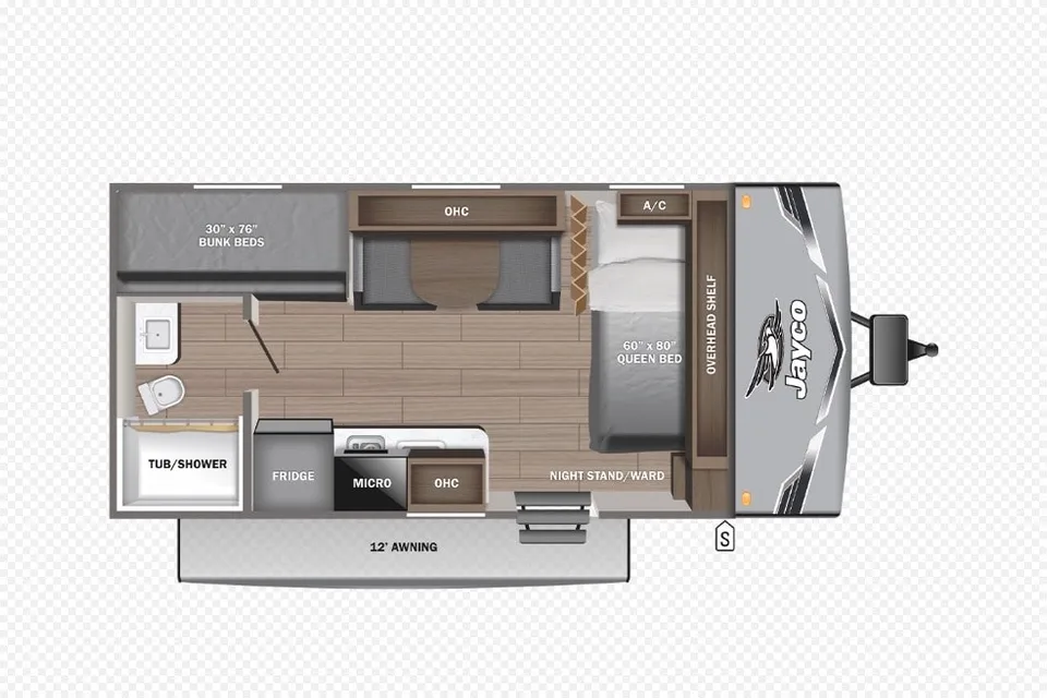 MAK RV Rentals Jayco Jay Flight six 175 bhw Baja edition Travel Trailer