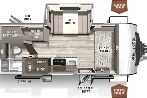 Modern, Light, and Spacious: 2021 Geo Pro Travel Trailer with Slide & Bunks