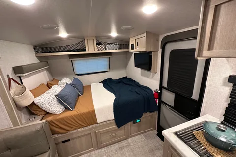 Modern, Light, and Spacious: 2021 Geo Pro Travel Trailer with Slide & Bunks