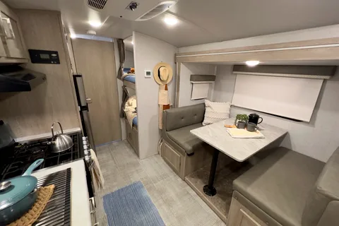 Modern, Light, and Spacious: 2021 Geo Pro Travel Trailer with Slide & Bunks