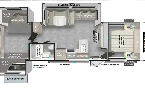 Willdwood **Huge Bunkroom** Delivery Only:  Fully Equipped: No Prep Fee