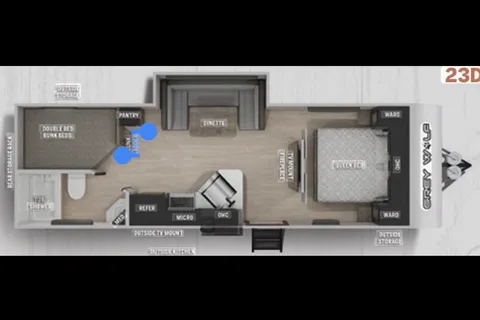 Forest River 2021 grey wolf limited 23dbh Travel Trailer