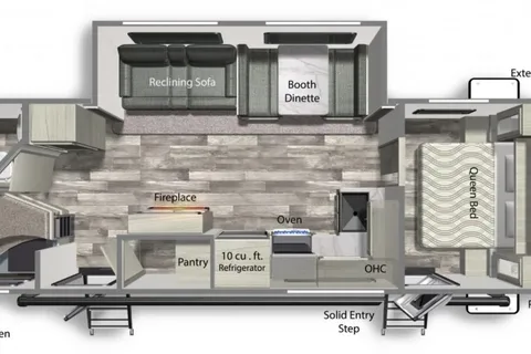 Fall Getaway Bunkhouse - 33ft- Sleeps 8