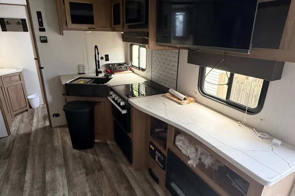 Arika’s travel trailer