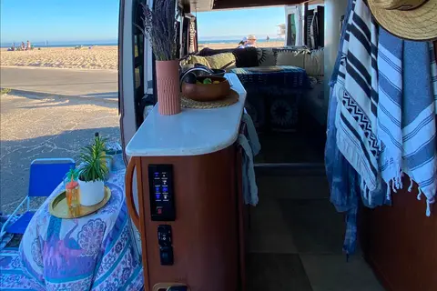 Luxury Class B Camper Van Glamping | King Bed, Bathroom, Generator