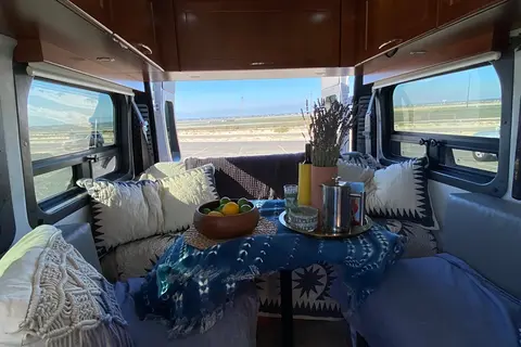 Luxury Class B Camper Van Glamping | King Bed, Bathroom, Generator