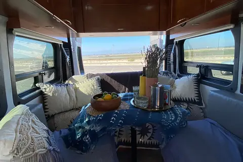 Luxury Class B Camper Van Glamping | King Bed, Bathroom, Generator