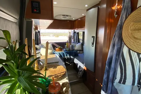 Luxury Class B Camper Van Glamping | King Bed, Bathroom, Generator