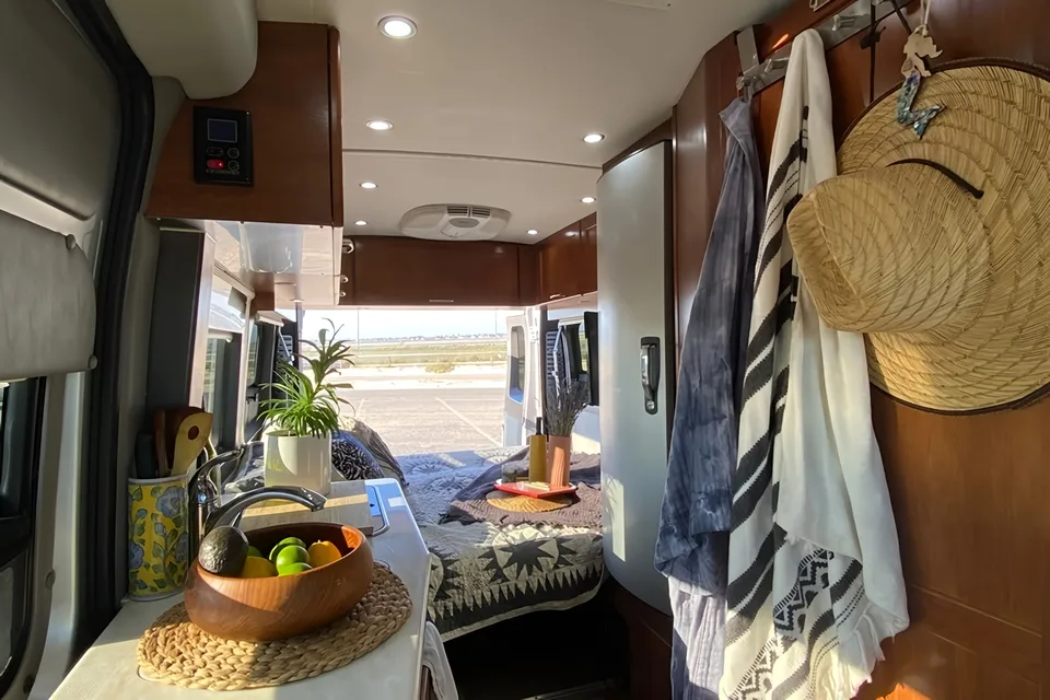 Luxury Class B Camper Van Glamping | King Bed, Bathroom, Generator
