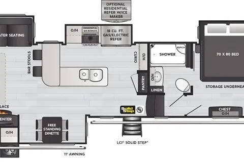 Rv Rentals Way of Life's Keystone Avalanche 338GK Fifth Wheel CA2