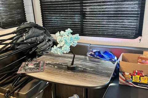 Linda’s 2022 travel trailer with bunkhouse & outdoor kitchen